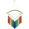 In the Breeze 7025 — Rainbow Textured Glass Mobile Wind Chime - Colorful Hanging Suncatcher - Hanging Glass Decoration